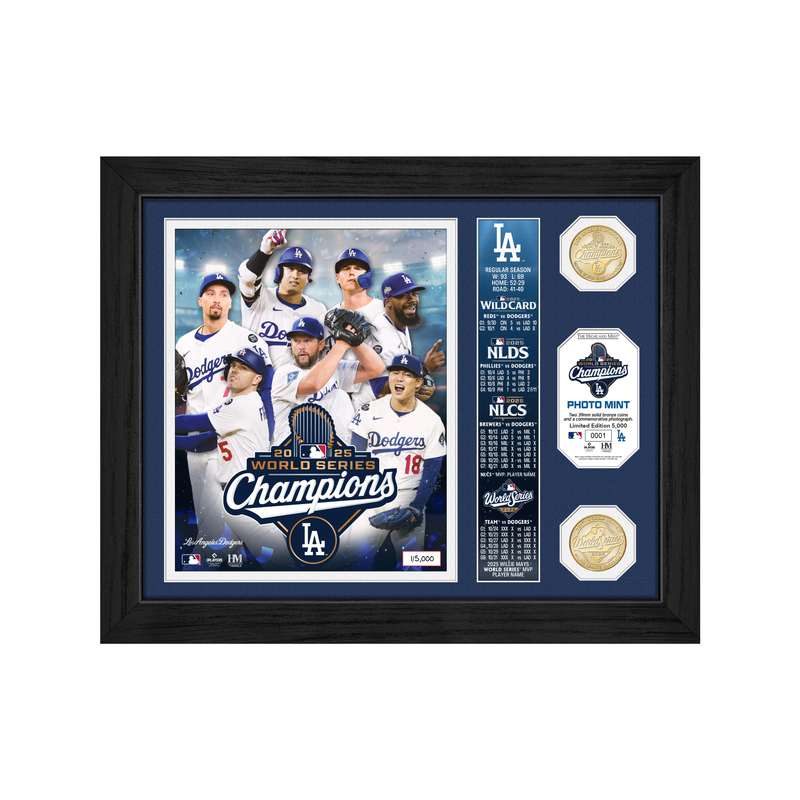 Los Angeles Dodgers 2025 World Series Champions Team Force Photo Mint