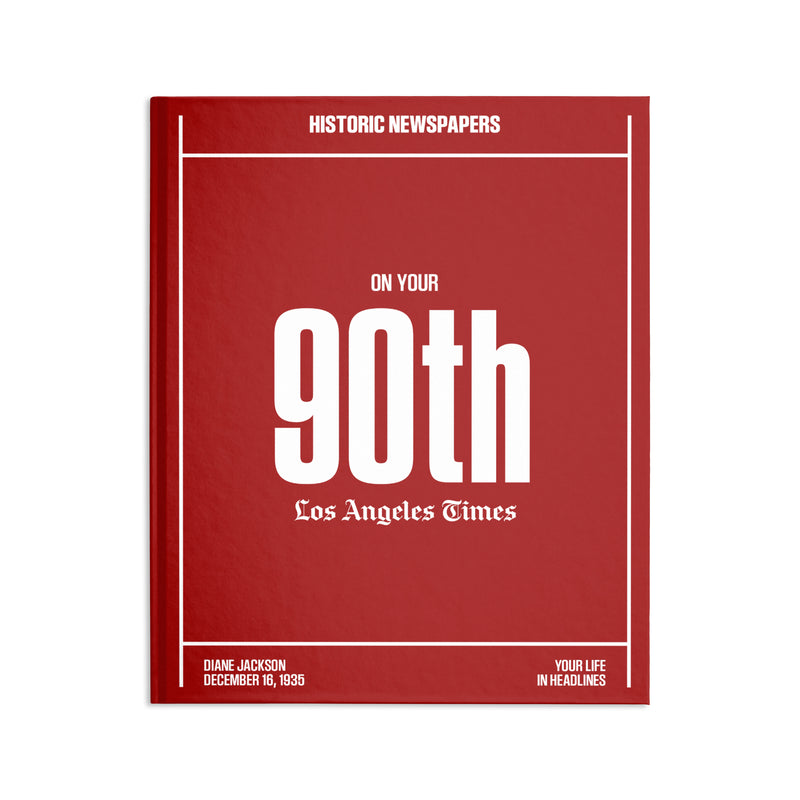 90th Milestone Birthday Book