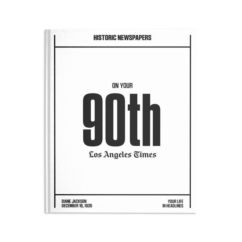 90th Milestone Birthday Book