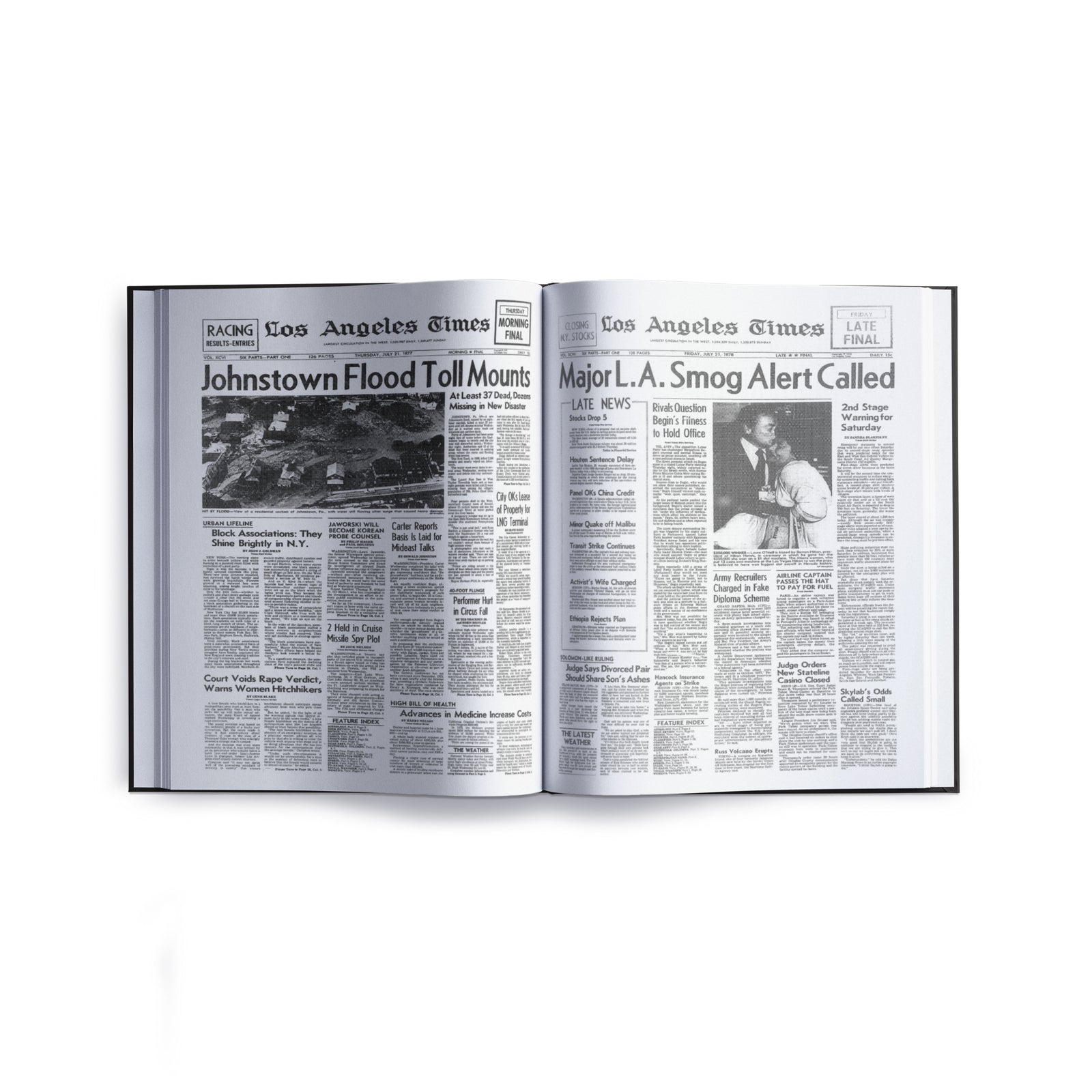Historic Moments of Los Angeles L.A. Times Newspaper Book – Shop