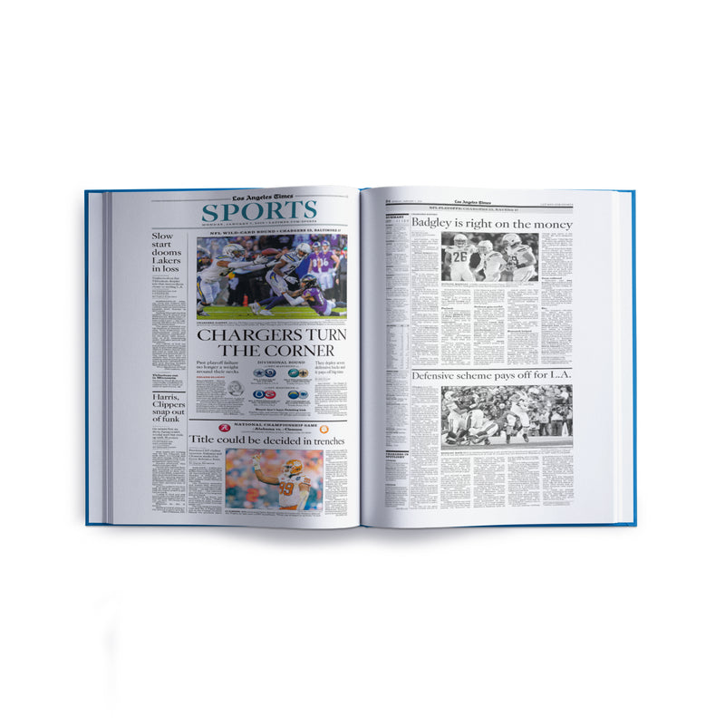 L.A. Times Los Angeles Chargers Newspaper Book