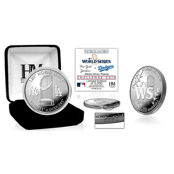 2024 World Series New York Yankees VS LA Dodgers Dueling Silver Coin