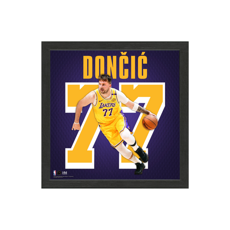 Luka Doncic Los Angeles Lakers Impact Jersey Frame