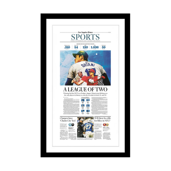 Ohtani wins NL MVP 11/22/24 Sports Page Print