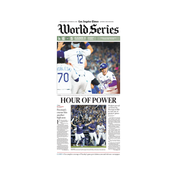 World Series Game 3: 10/29/25 paper