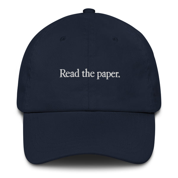 Read the Paper Hat in Navy