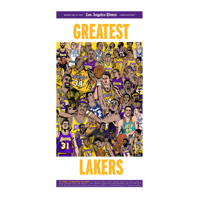 The 75 Greatest Lakers special section – Shop LA Times