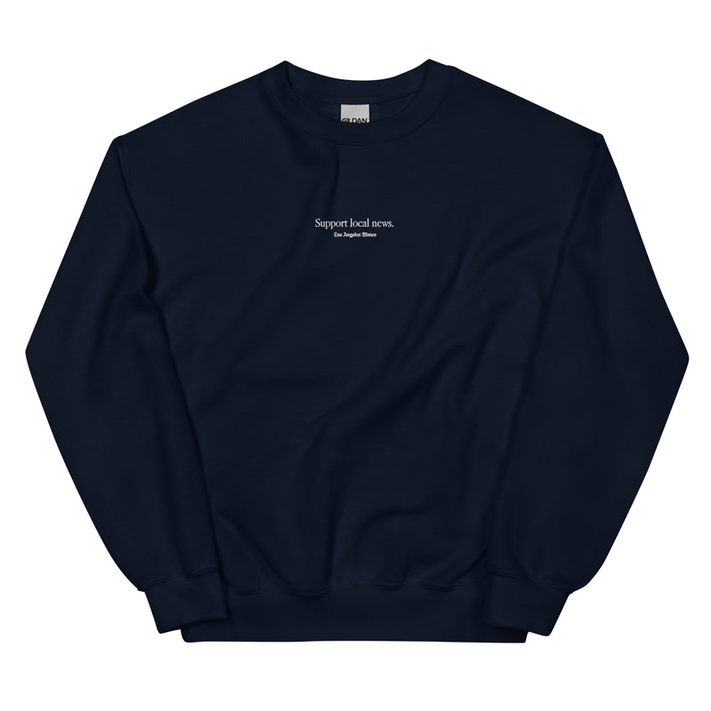 Support Local News Crewneck in Navy