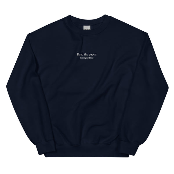 Read the Paper Crewneck in Navy