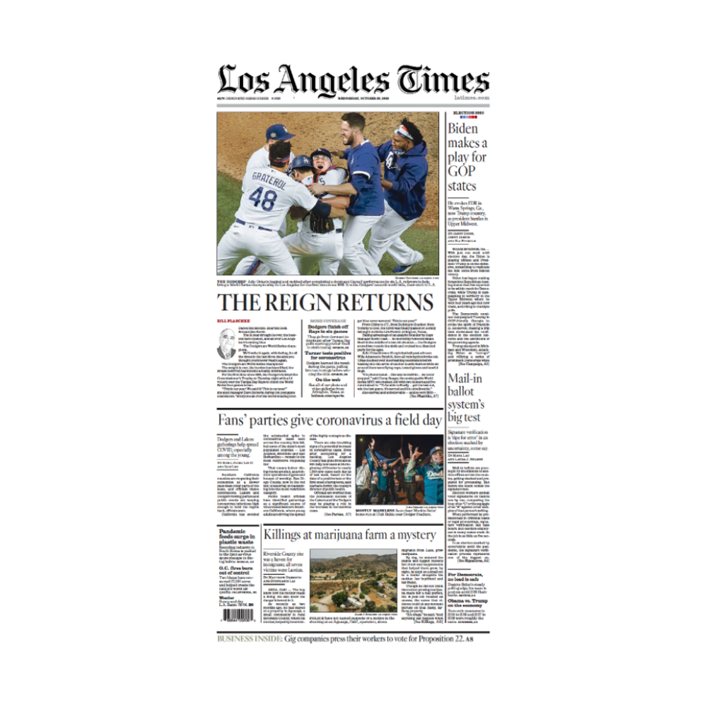 Dodgers World Series Back Issue – Shop LA Times