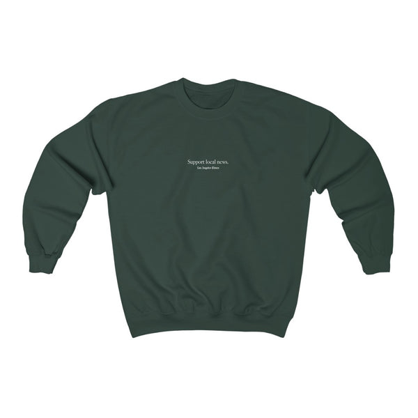 Support Local News Crewneck in Green