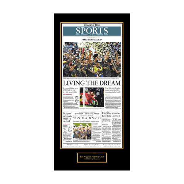 LAFC Front Page Plaque - Wood