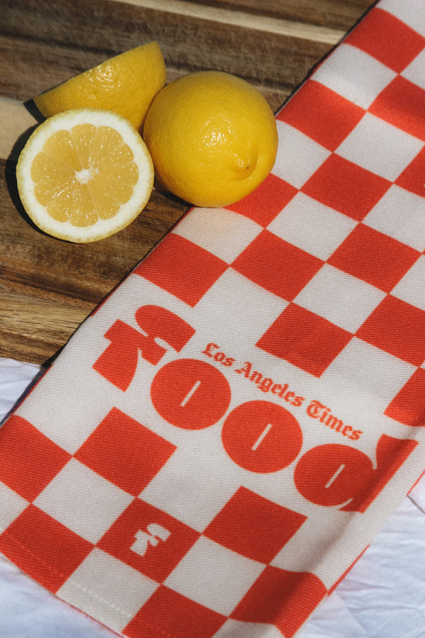 L.A. Times Food Tea Towel in Red