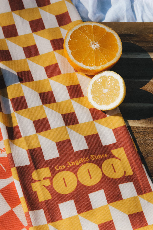 L.A. Times Food Tea Towel in Yellow