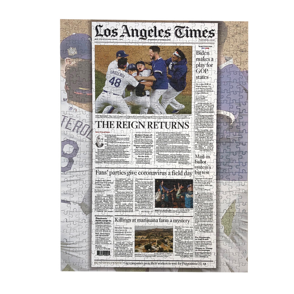 World Series Championship Front Page Puzzle – Shop LA Times