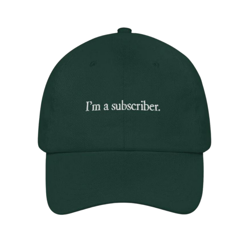 I'm a Subscriber Hat in Green