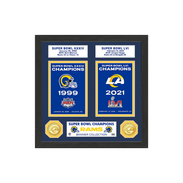 Rams Super Bowl Banner Collection Bronze Coin Photo Mint