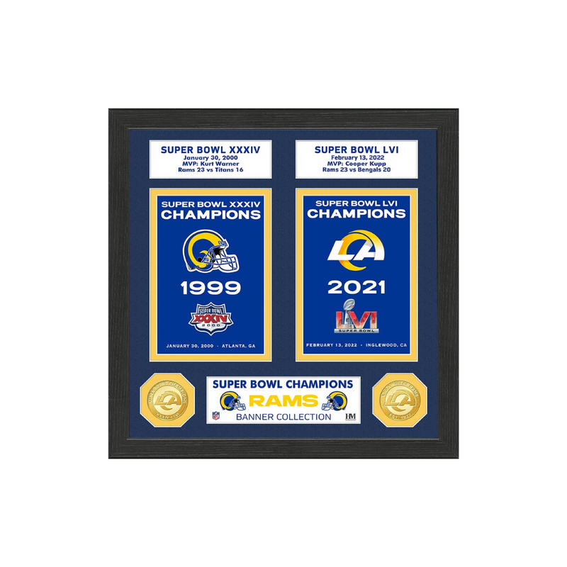 Highland Mint Rams Super Bowl Banner Collection Bronze Coin Photo Mint
