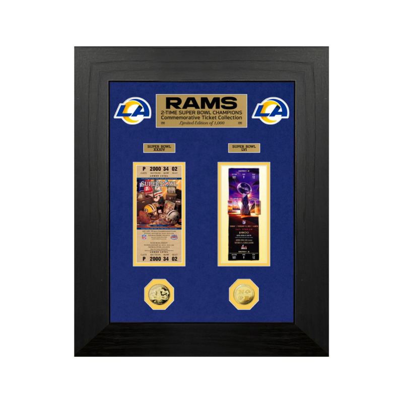 Los Angeles Rams Super Bowl LVI Champions Deluxe Ticket and Game Coin Collection