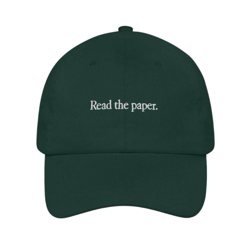 Read the Paper Hat in Green