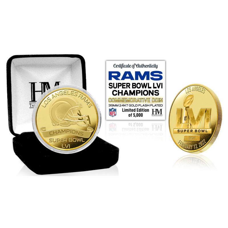 Los Angeles Rams Super Bowl LVI Champions Gold Mint Coin