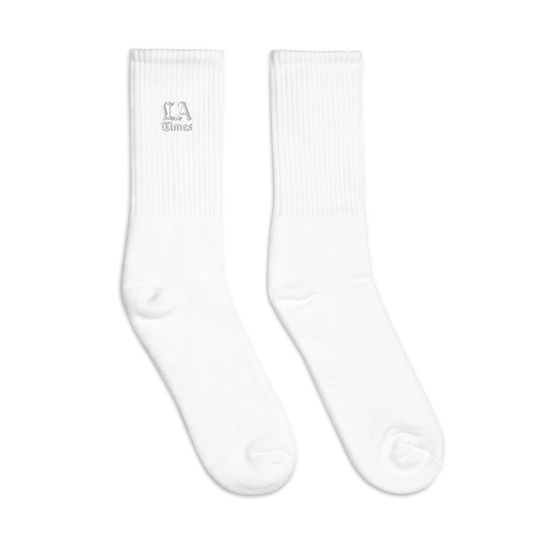 LA Times Embroidered Socks