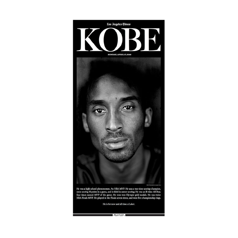 Kobe Bryant Special Section Commemorative Front Page
