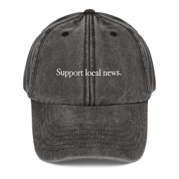 Support Local News Hat in Vintage Black