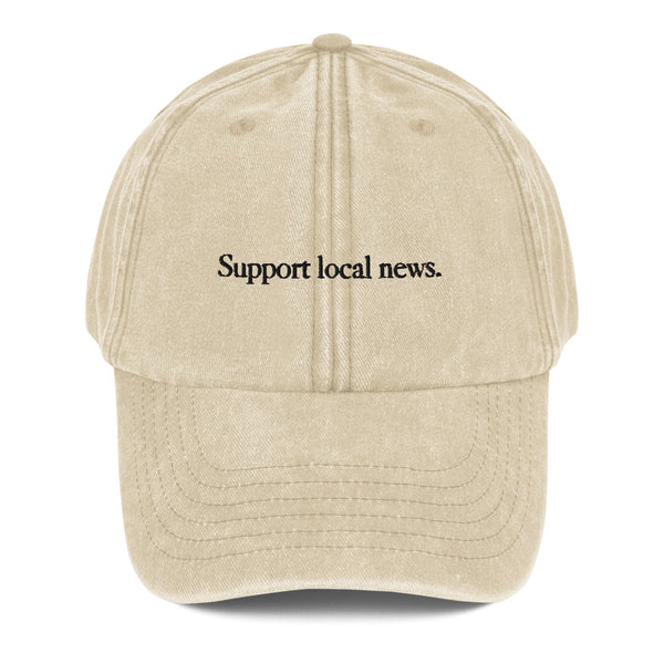Support Local News Hat in Vintage Stone